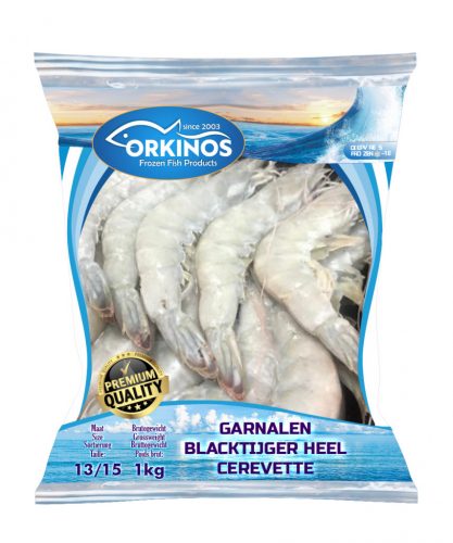 GARNALEN BLACKTIJGER HEEL 13/15 -  1 kg (1 karton / 10 Stk )