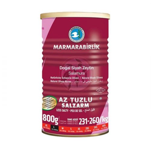 Marmarabirlik Siyah Zeytin L (az tuzlu) 800 gr