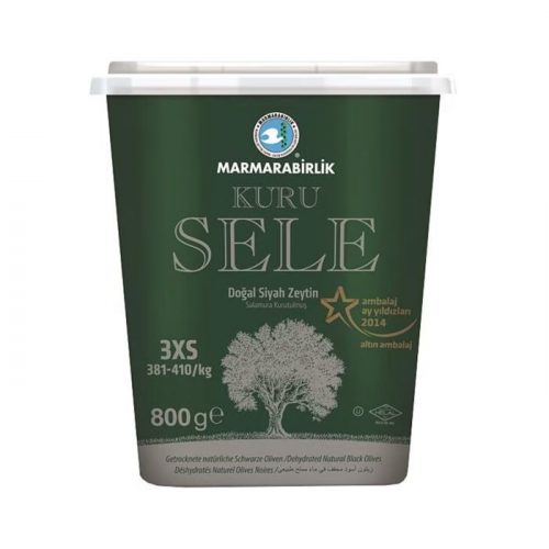 Marmarabirlik Siyah Kuru Sele Zeytin 3XS 800 gr