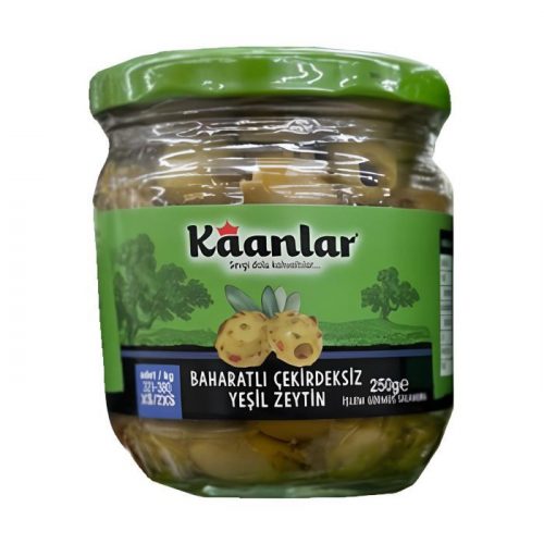 Kaanlar Yeşil Zeytin (baharatlı) 250 gr 