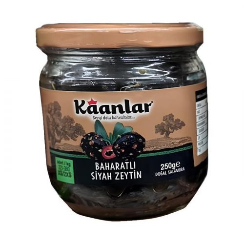 Kaanlar Siyah Zeytin (baharatlı) 250 gr